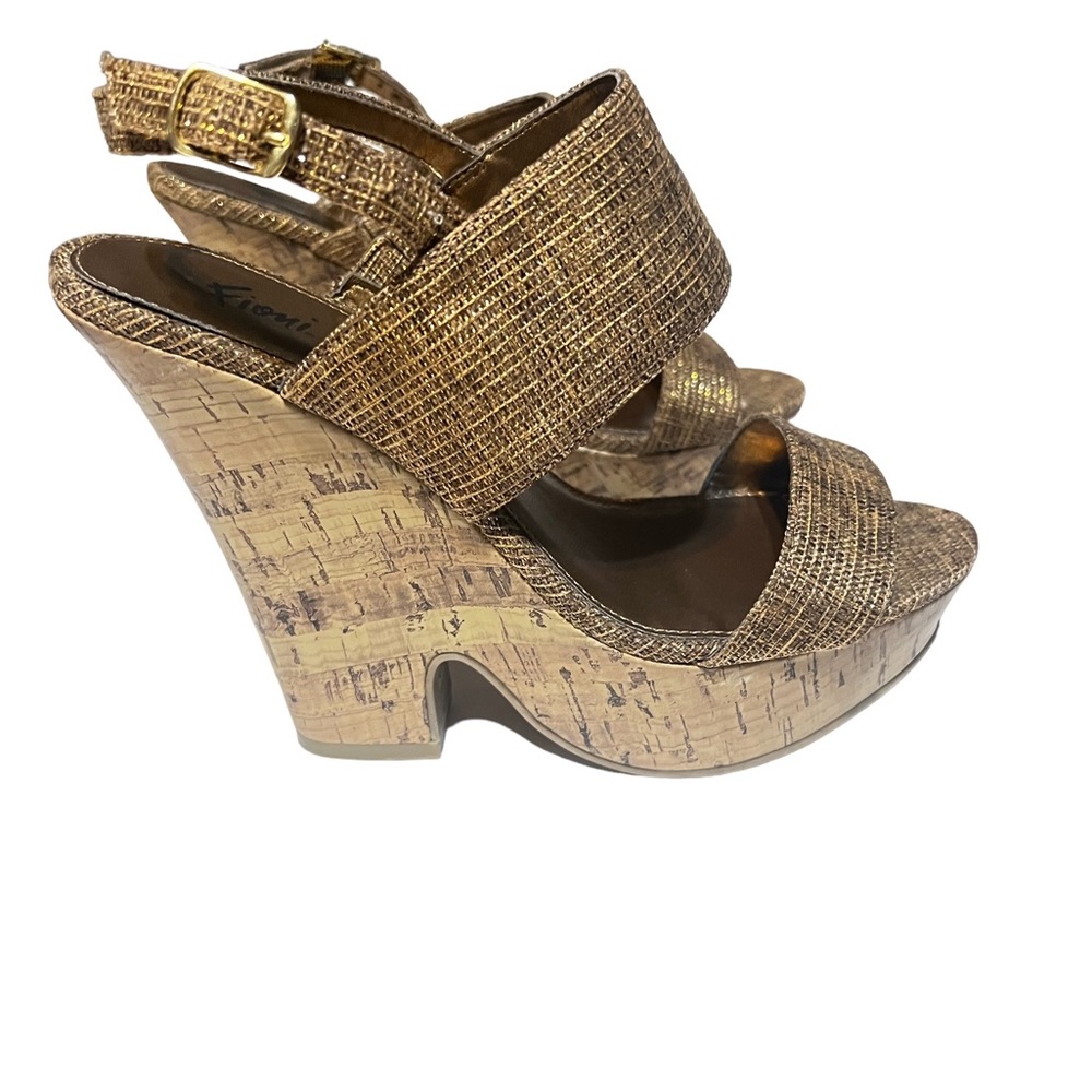 Fioni cork wedge/platform heeled sandals